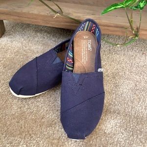 New Toms Classic Alpargata Navy Slip On Shoes Sz 6